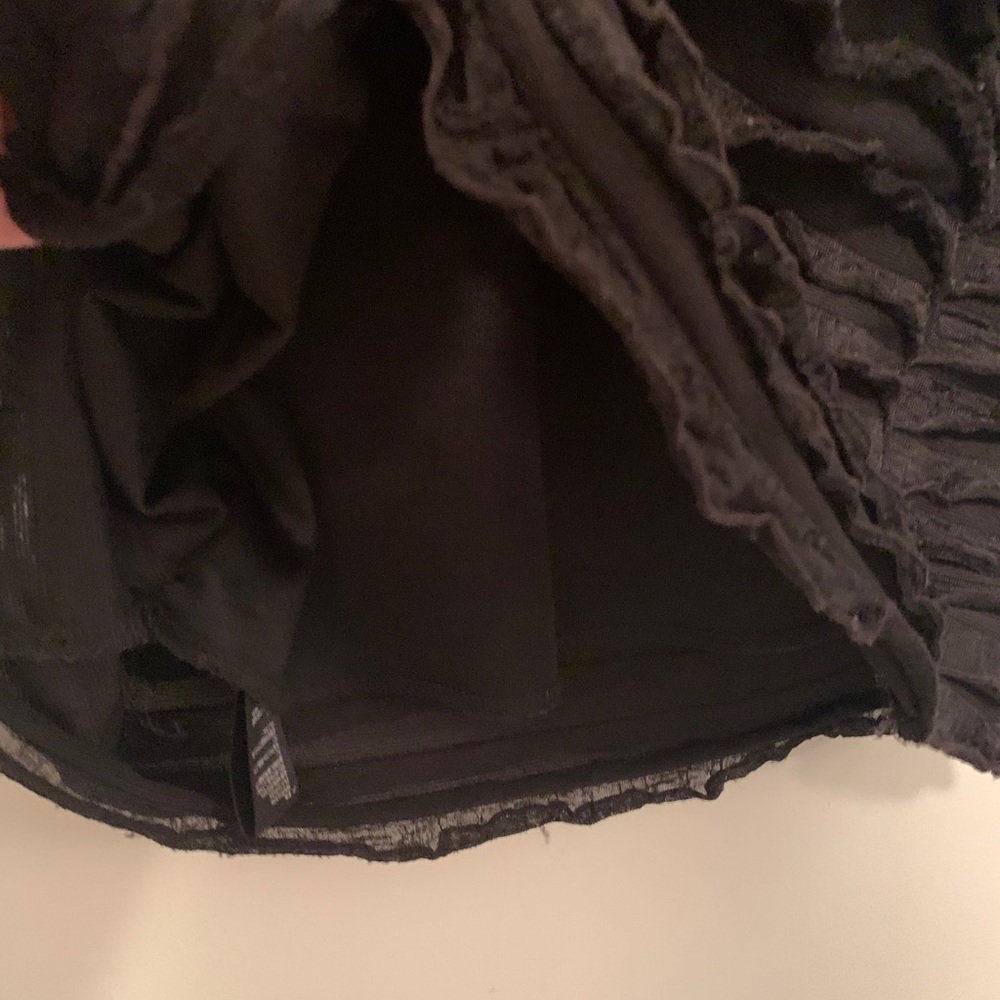 Black Ruffled Racerback Dress - size M - Picture 7 of 7